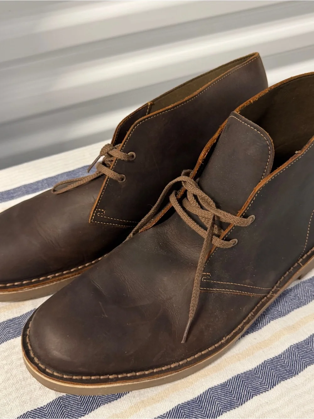 Clarks Originals Desert Boots Men Size 15 Wide Brown Leather Chukka Boots